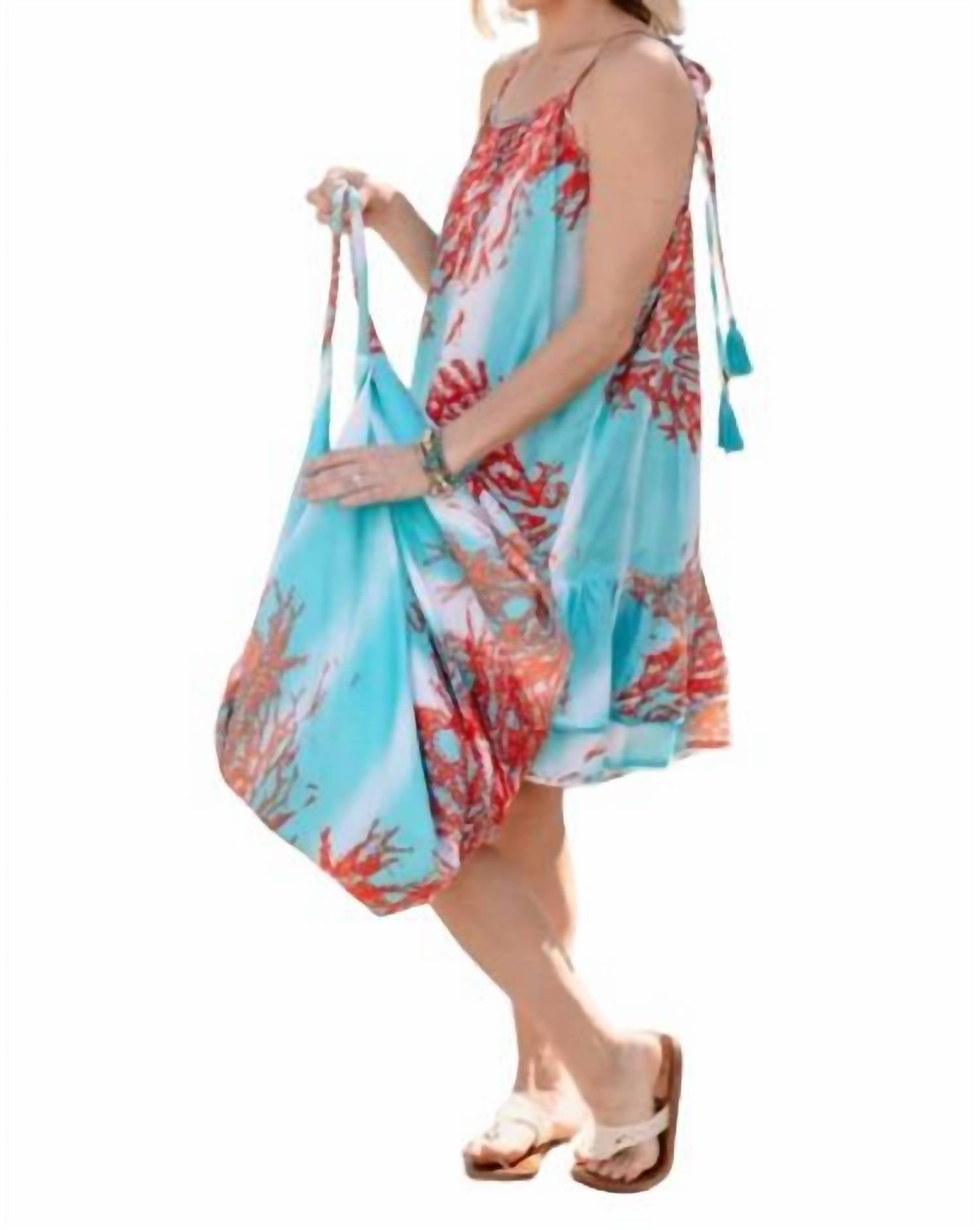 Modaposa - Women's Tonia Coral Shoulder Beach Bag