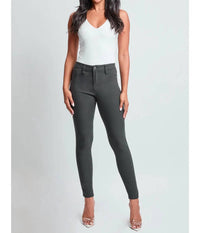 YMI Bianca Mid-rise Skinny Jeans in jet set - women's jeans