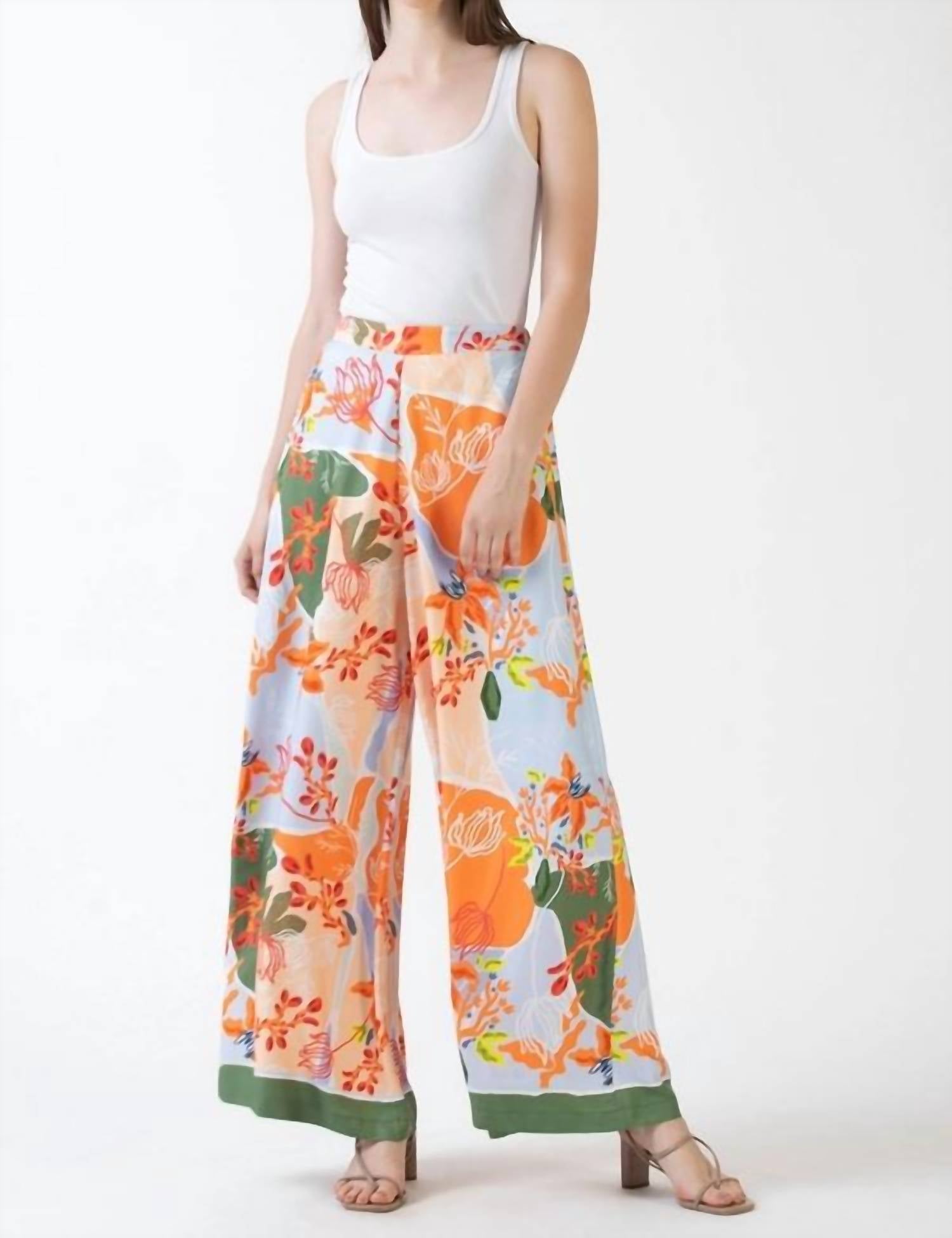 Celina Moon - Jana Wide Leg Print Pant