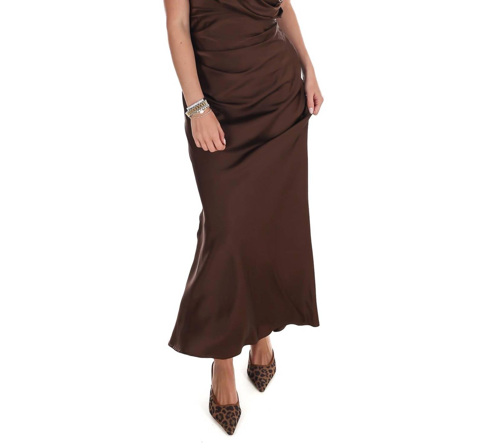 Mable - Satin Luxe One Shoulder Maxi Dress