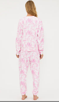 Beach Riot Cassia Ski Top in powder pink toile - women's sweater - detail view