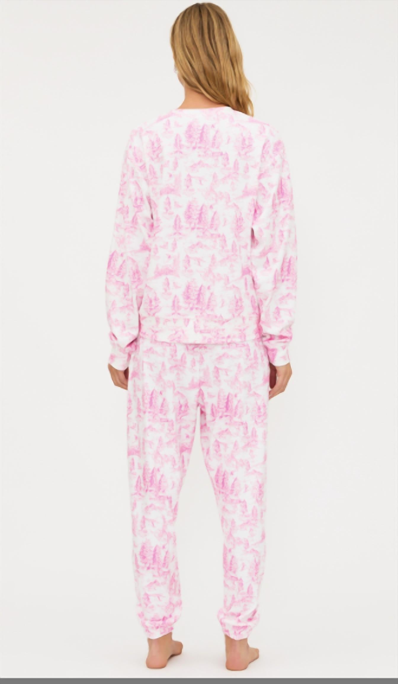 Beach Riot Cassia Ski Top in powder pink toile - women's sweater - detail view