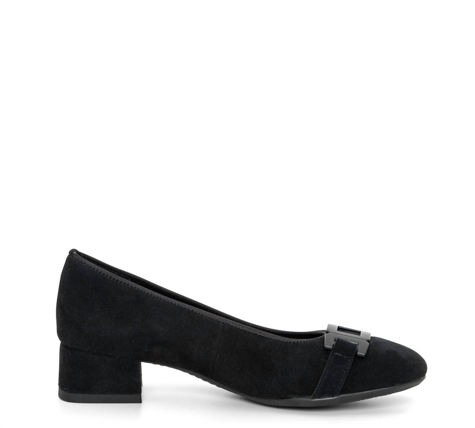 Ara Women's Buckle Block Heel Pump in black - women's heels - view 4