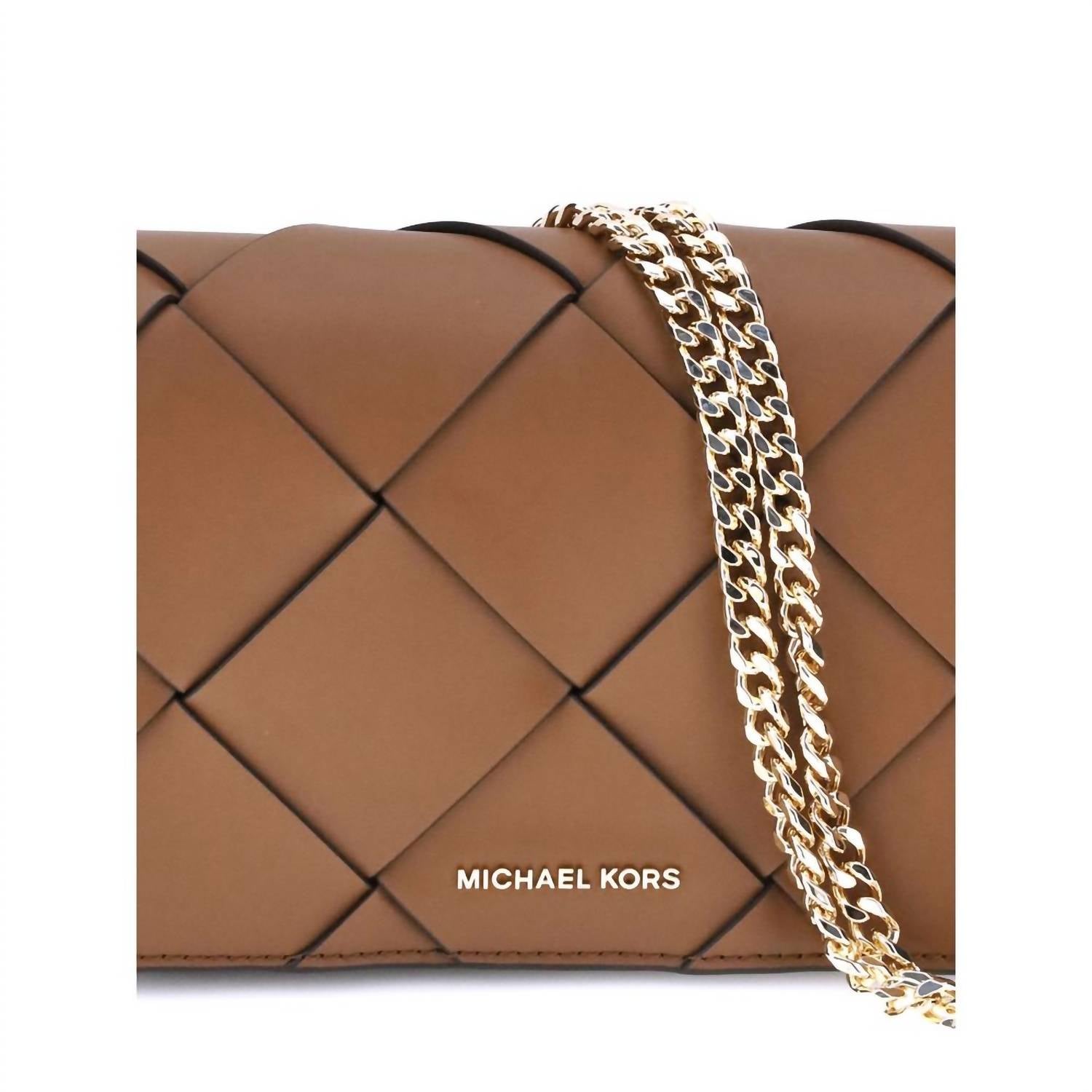 Michael Kors - Women's Woven Leather Jet Set Shoulder Bag