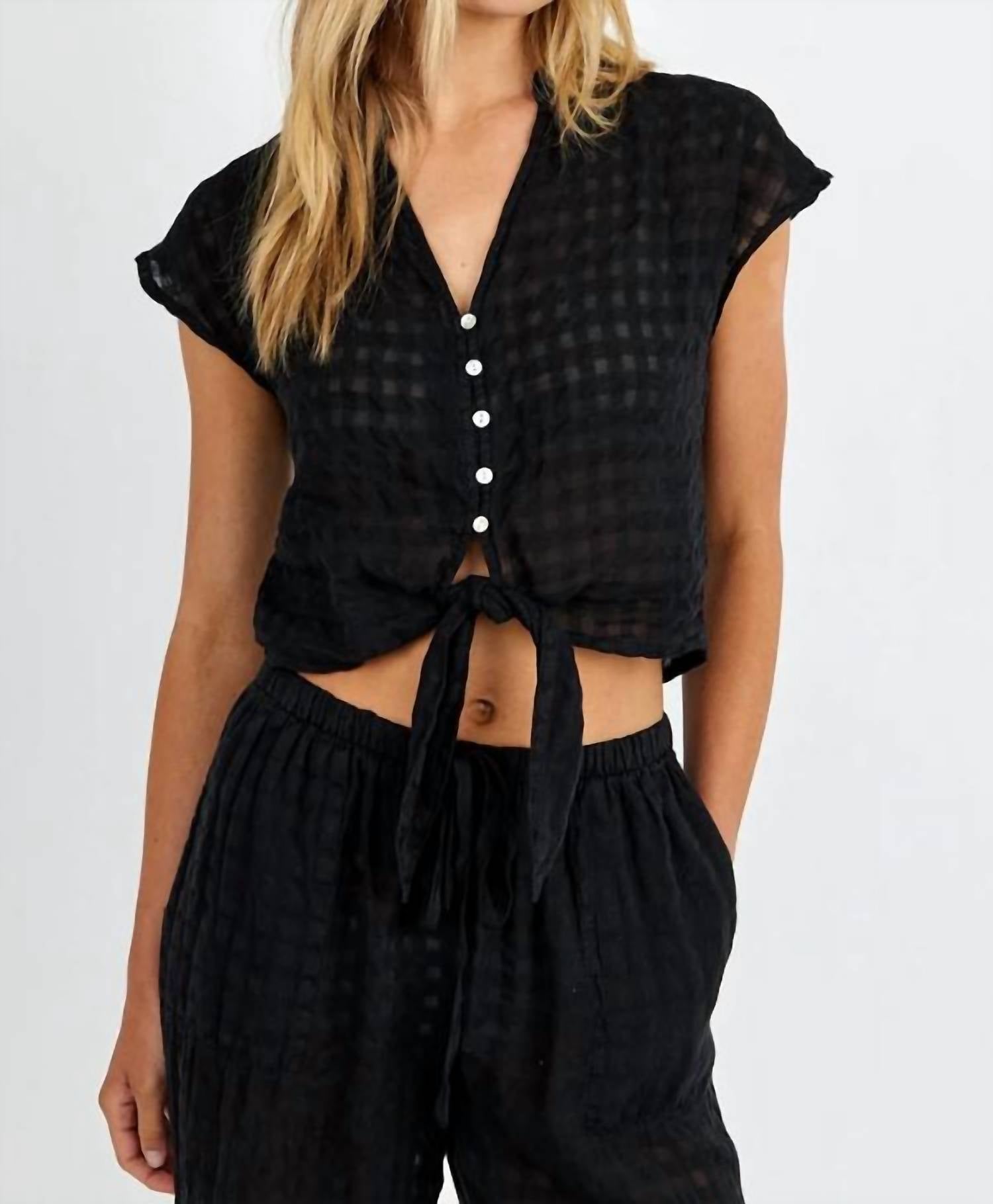 Bella Dahl - Short Sleeve Tie Front Top