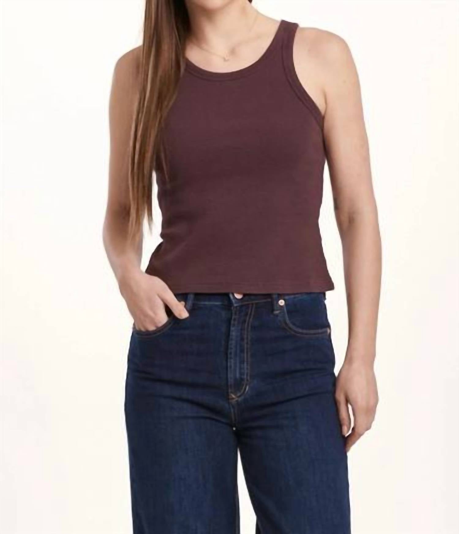Dear John Denim - Tamia Cropped Racerback Tank Top