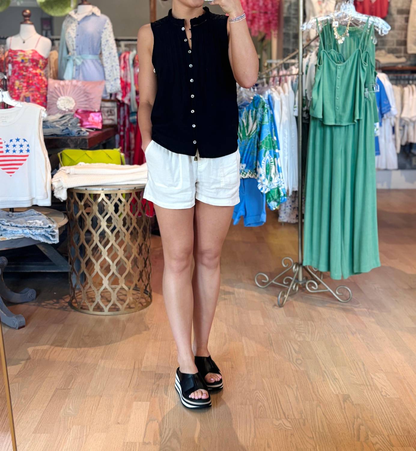 Another Love - Audra Elastic Waist Shorts