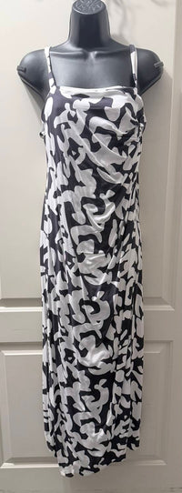 GRADE & GATHER Women's Connie Midi Dress in navy white - women's dress