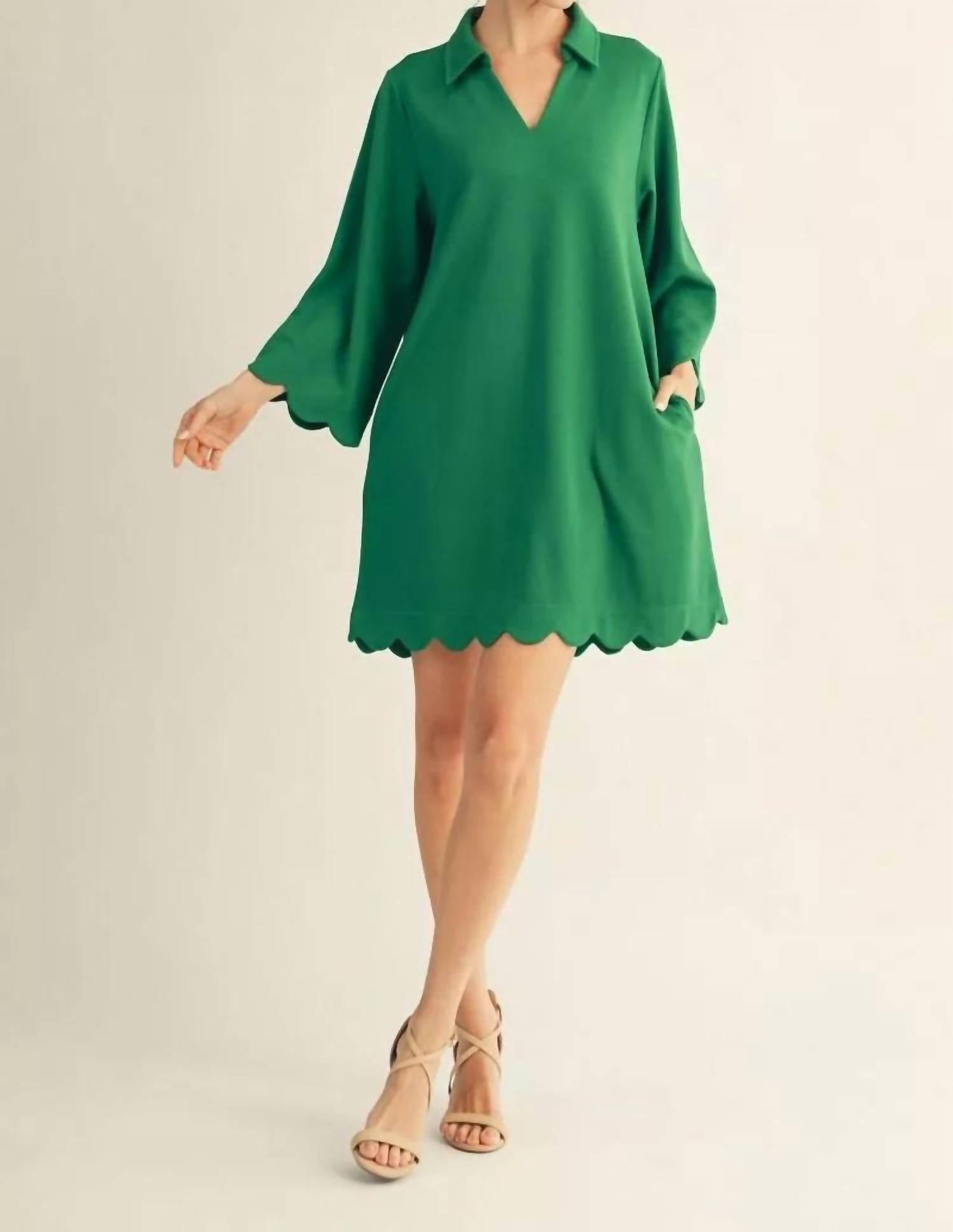 Jodifl Come My Way Dress in kelly green - women's dress