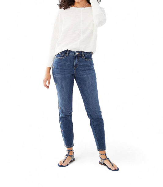 Fdj - PULL-ON EMBROIDERED SKINNY JEANS