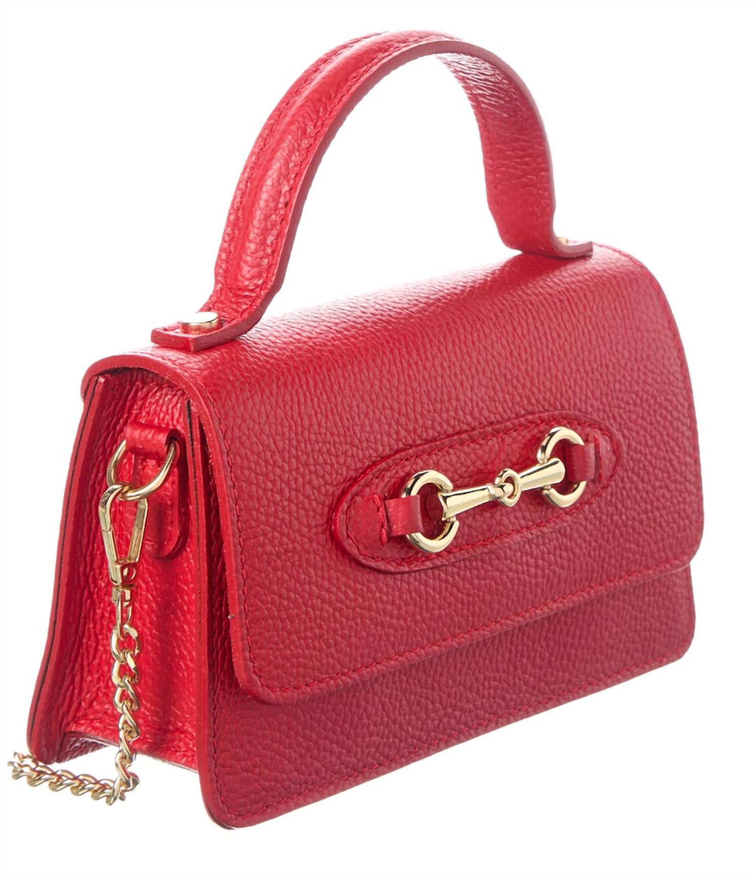 Isabella Rossetti Women's Matilda Leather Crossbody Bag in red - women's bag - alternate view