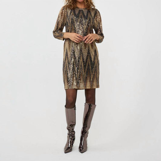 Esqualo - Sequined zigzag dress