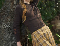Blu Pepper - Embroidered Knit Cardigan