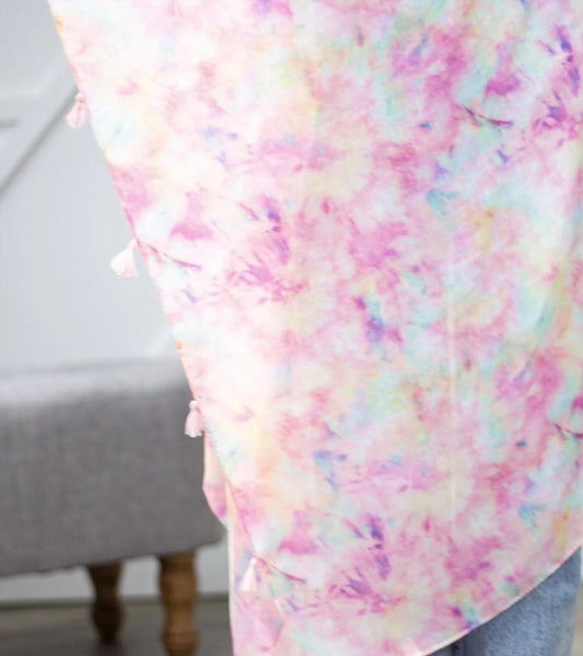 Grace + Emma - Women's Boho Tie Dye Kimono Vest