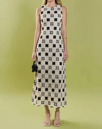 English Factory - Crochet Patchwork Sleeveless Dress