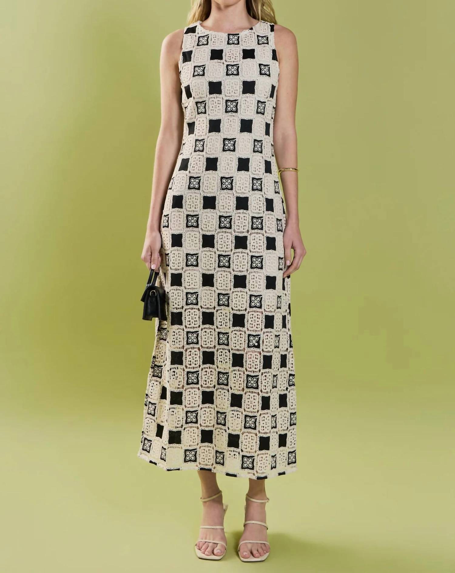 English Factory - Crochet Patchwork Sleeveless Dress