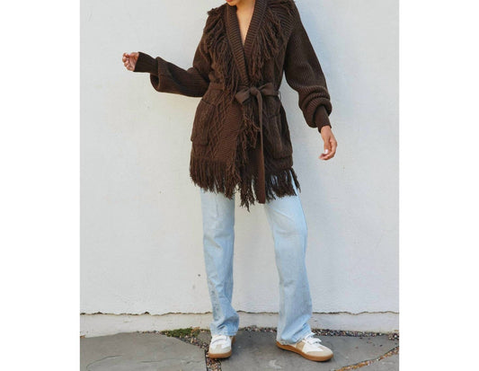 Dress Forum - Cable Fringe Detail Cardigan