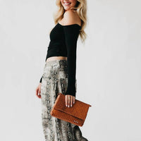 Pretty Simple - Women's Wrenlee Woven Flap Crossbody Bag