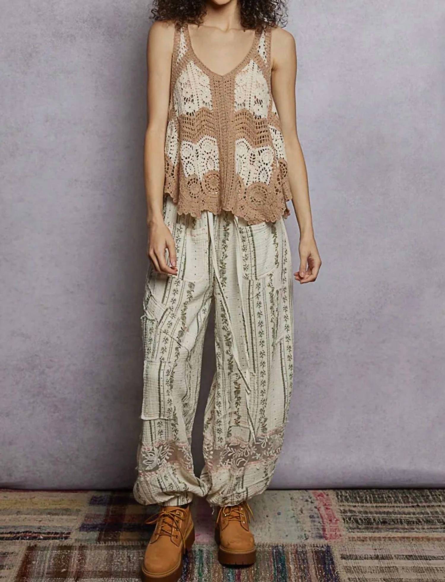 Pol - Crochet Knit Top