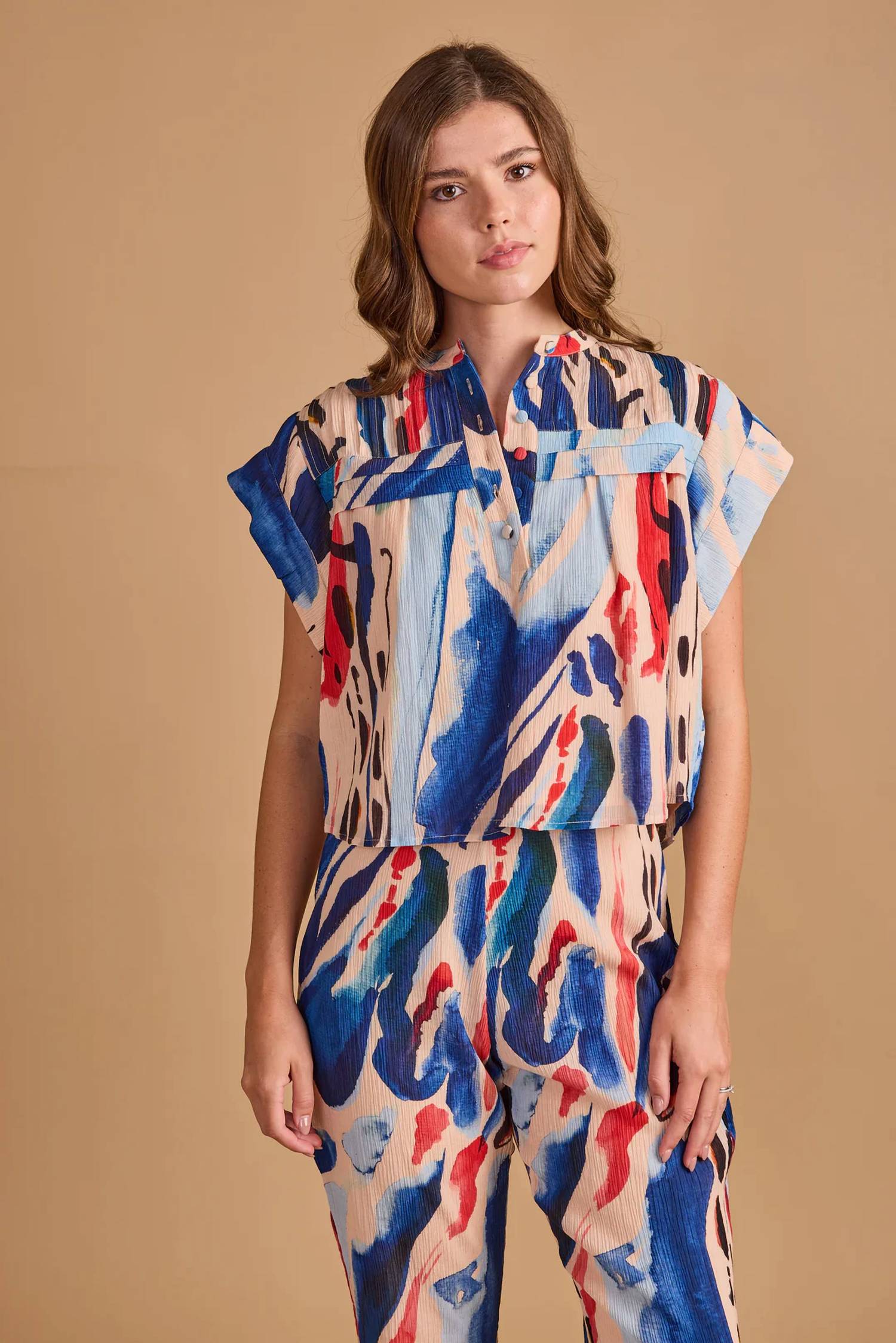 Thomas & Lourdes - Campbell V-neck Top