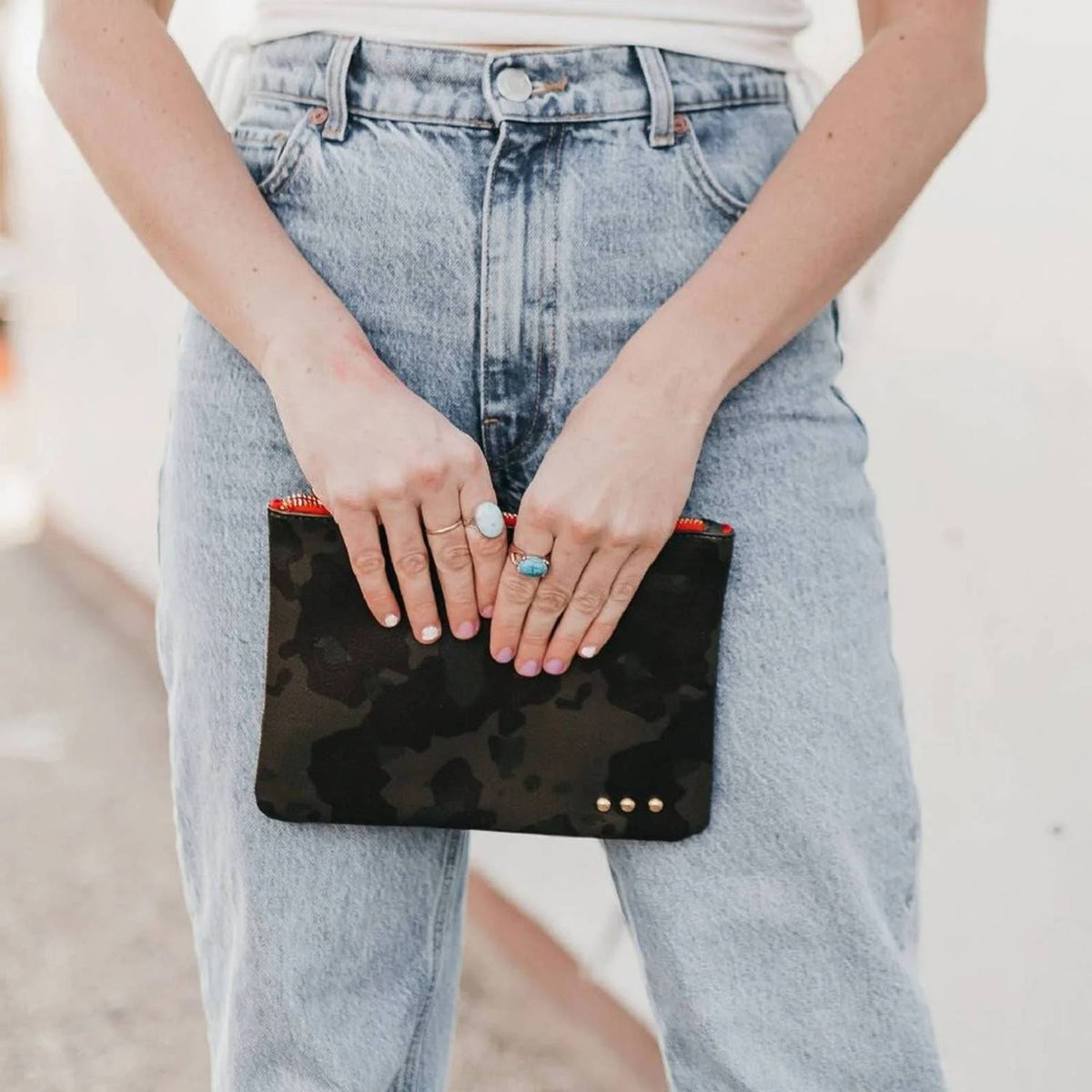 Pretty Simple - Camo Clutch With Zipper