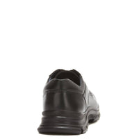 Ferrato Men's Flat Leather Shoes in black 1 - men's shoe - detail view