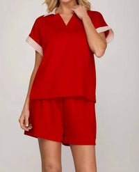 She + Sky - Activewear Drawstring Shorts
