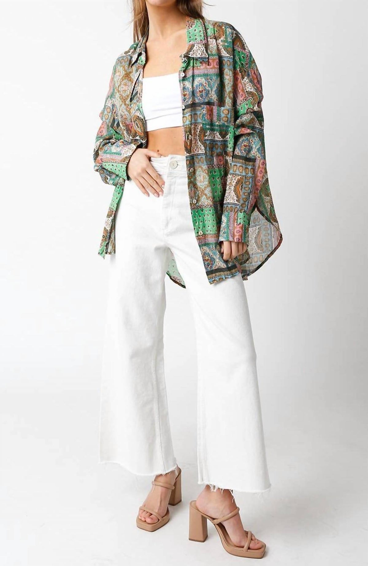 Olivaceous - Ella Button Down Shirt