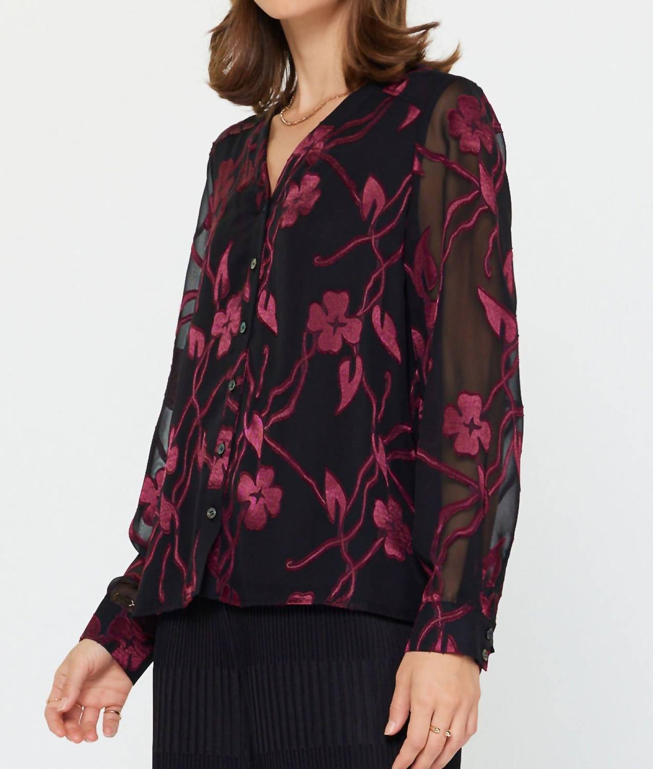 Current Air - Holiday Long Sleeve Blouse