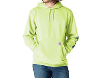carhartt Loose High-visibility Logo Sleeve Hoodie in bright lime - men's shirt