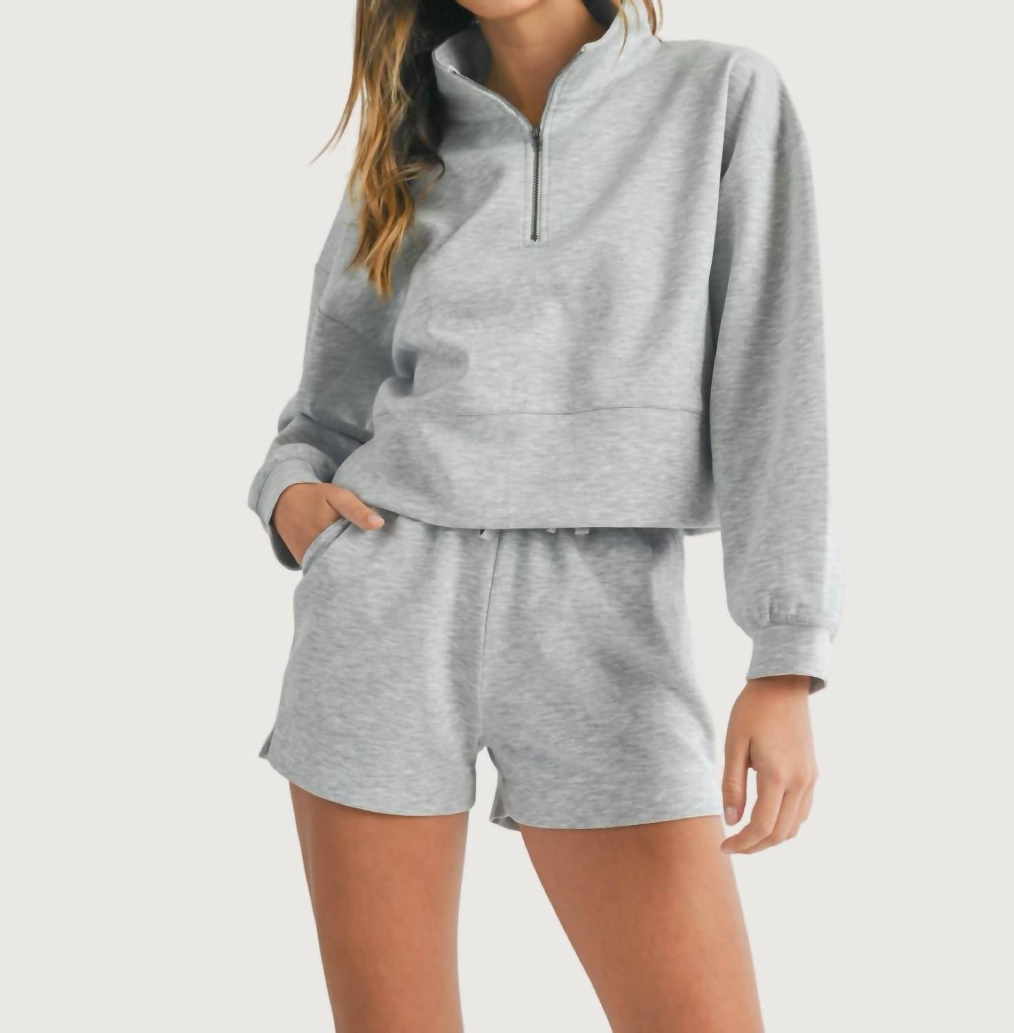 Ynique - Fallon Sweatshirt And Shorts Set