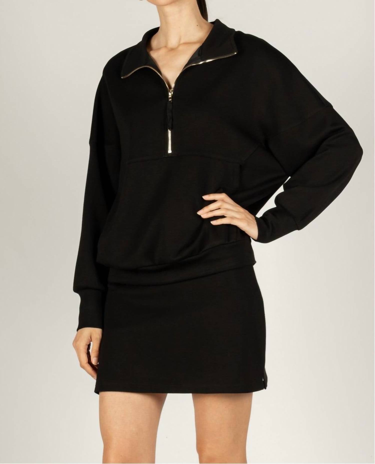 Before You Collection Tila Butter Modal Skort in black - women's shorts