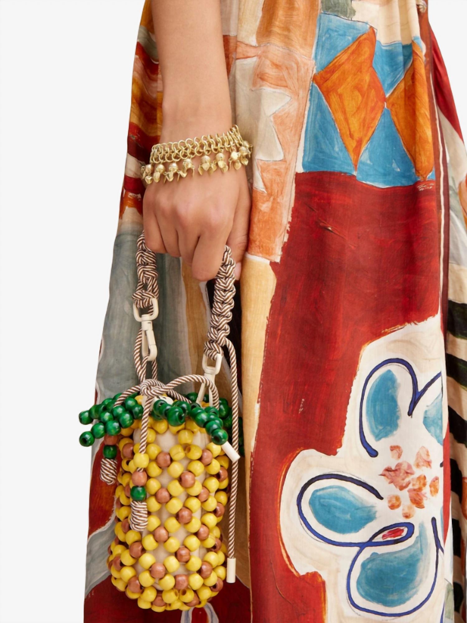 Alemais - Women's Wood Bead Pineapple Mini Bag
