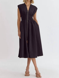 entro Audrey Midi Dress in black - women's dress