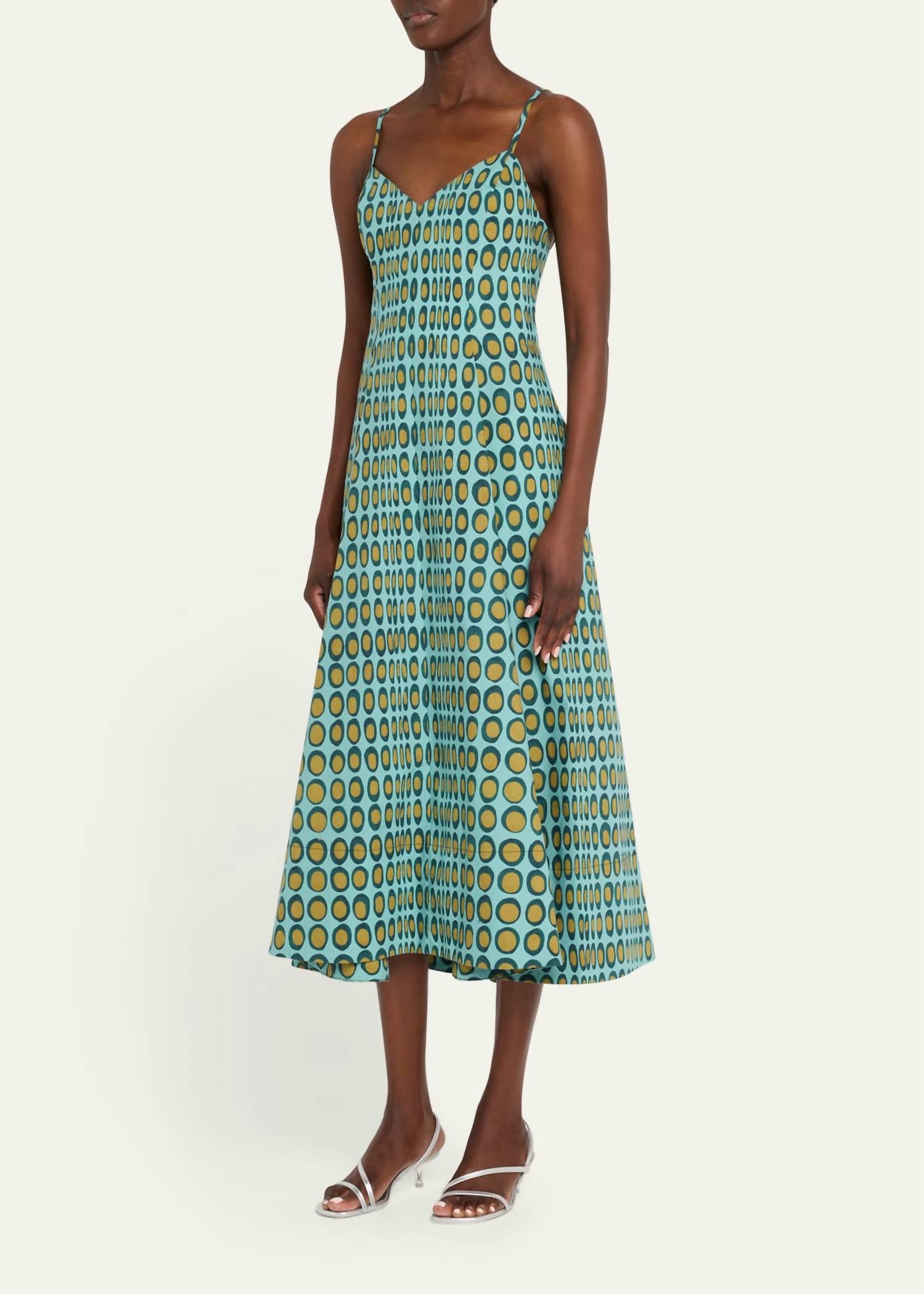 Christopher John Rogers - Wiggle Dot V-neck Midi Dress