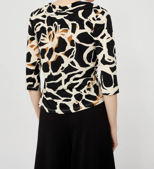 Frank Lyman - Cowl Neck Abstract Pattern Pullover