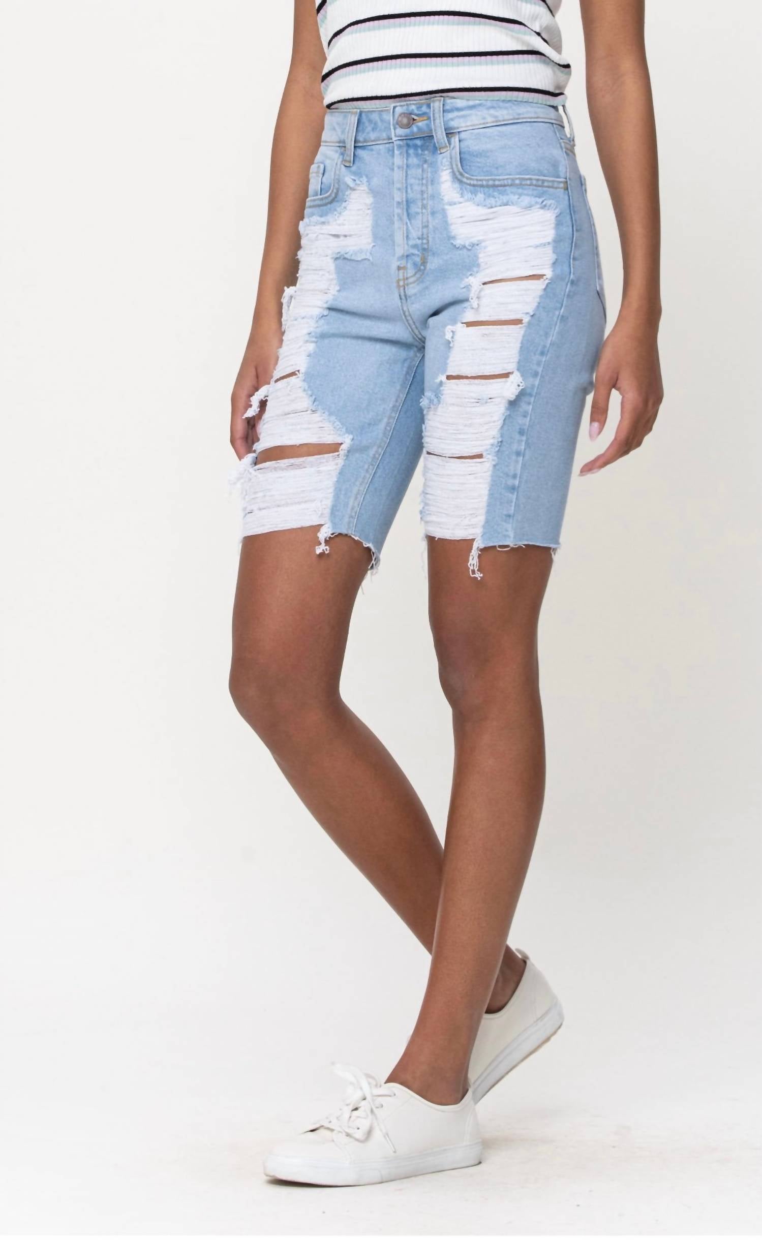 Cello - Distress Bermuda Shorts