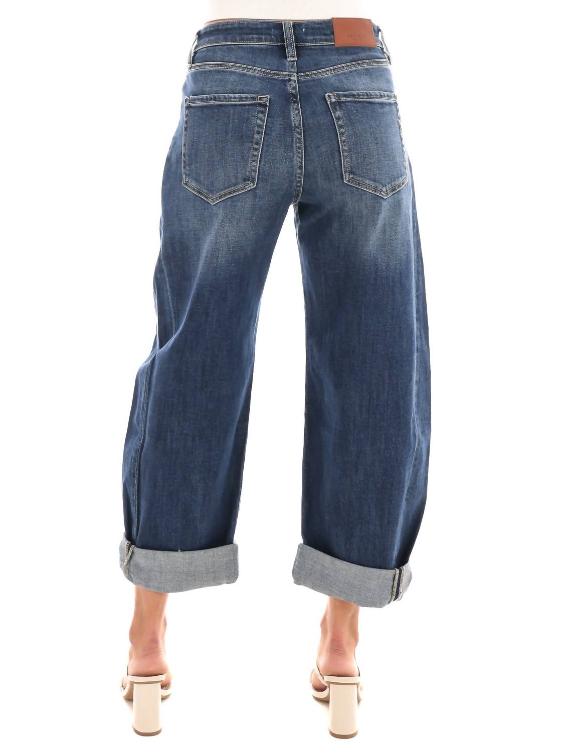 Artemis Vintage High Rise Relaxed Barrel Jeans in dark wash - women's jeans - view 5