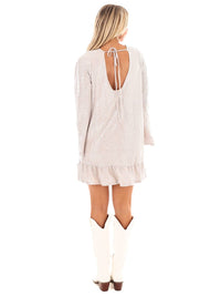 Caramela - Making Headlines Metallic Ruffled Mini Dress