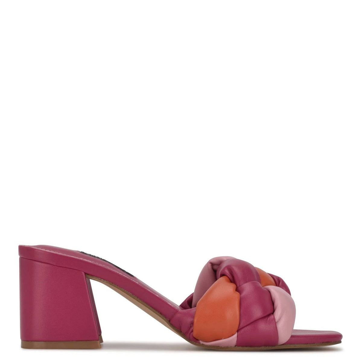 Nine West - Women's Gotti3 Braided Block Heel Slide Sandals