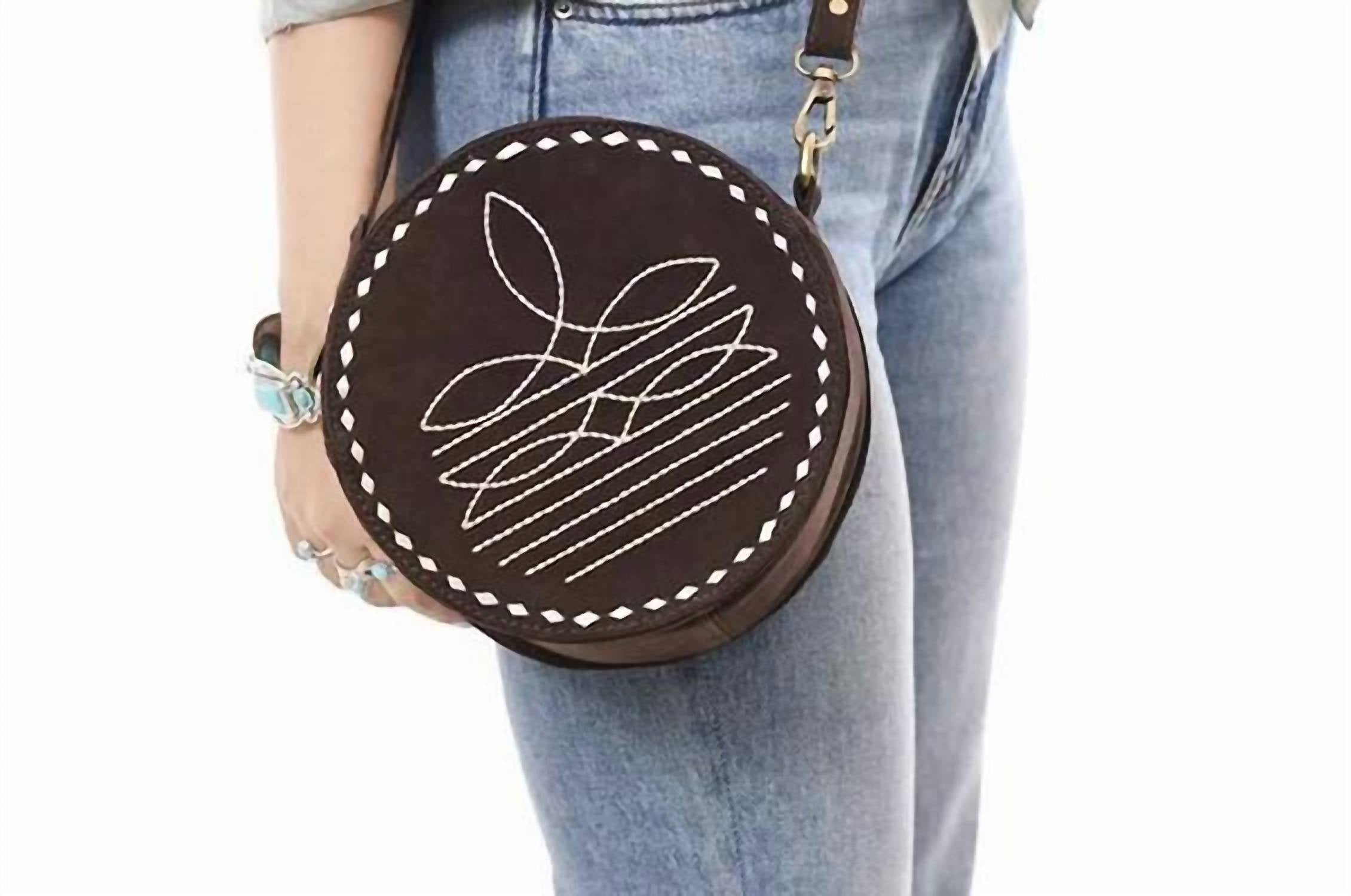 Ls Western - Women's Western Canteen Round Crossbody Bag