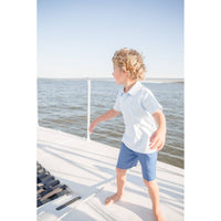 Saltwater Boys Co. Boy's Ponce Performance Shorts in blue - kids' shorts - alternate view