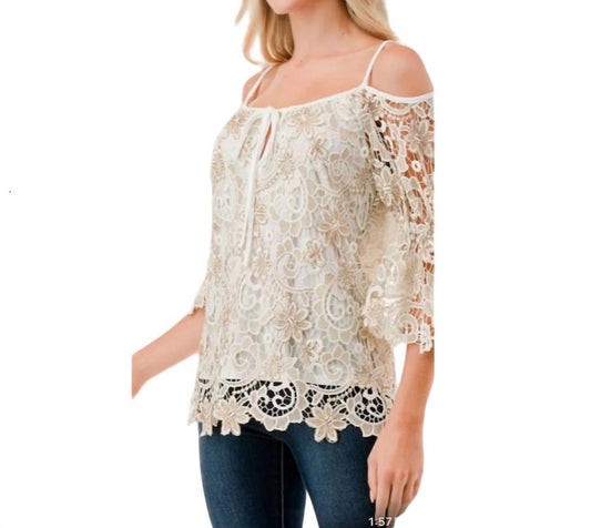 Vava - FLEURETTE IVORY LACE TOP