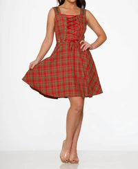 Orchid Bloom - Plaid Swing Dress
