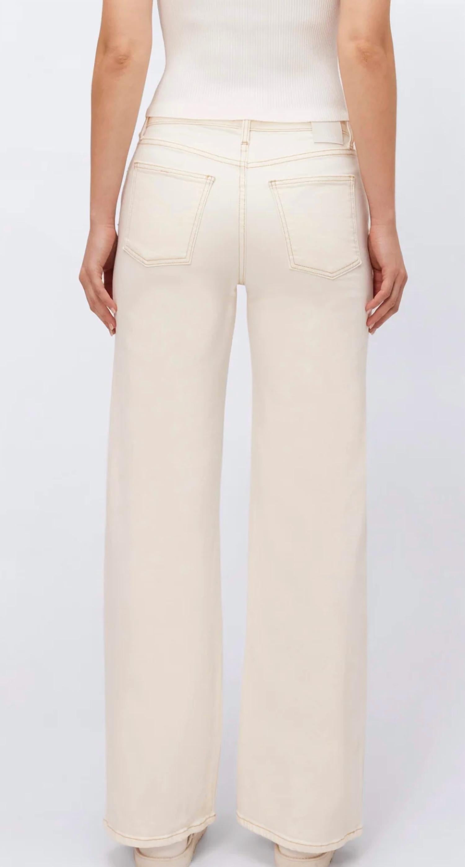 SIMKHAI Miles Pants in ecru - women's pants - detail view