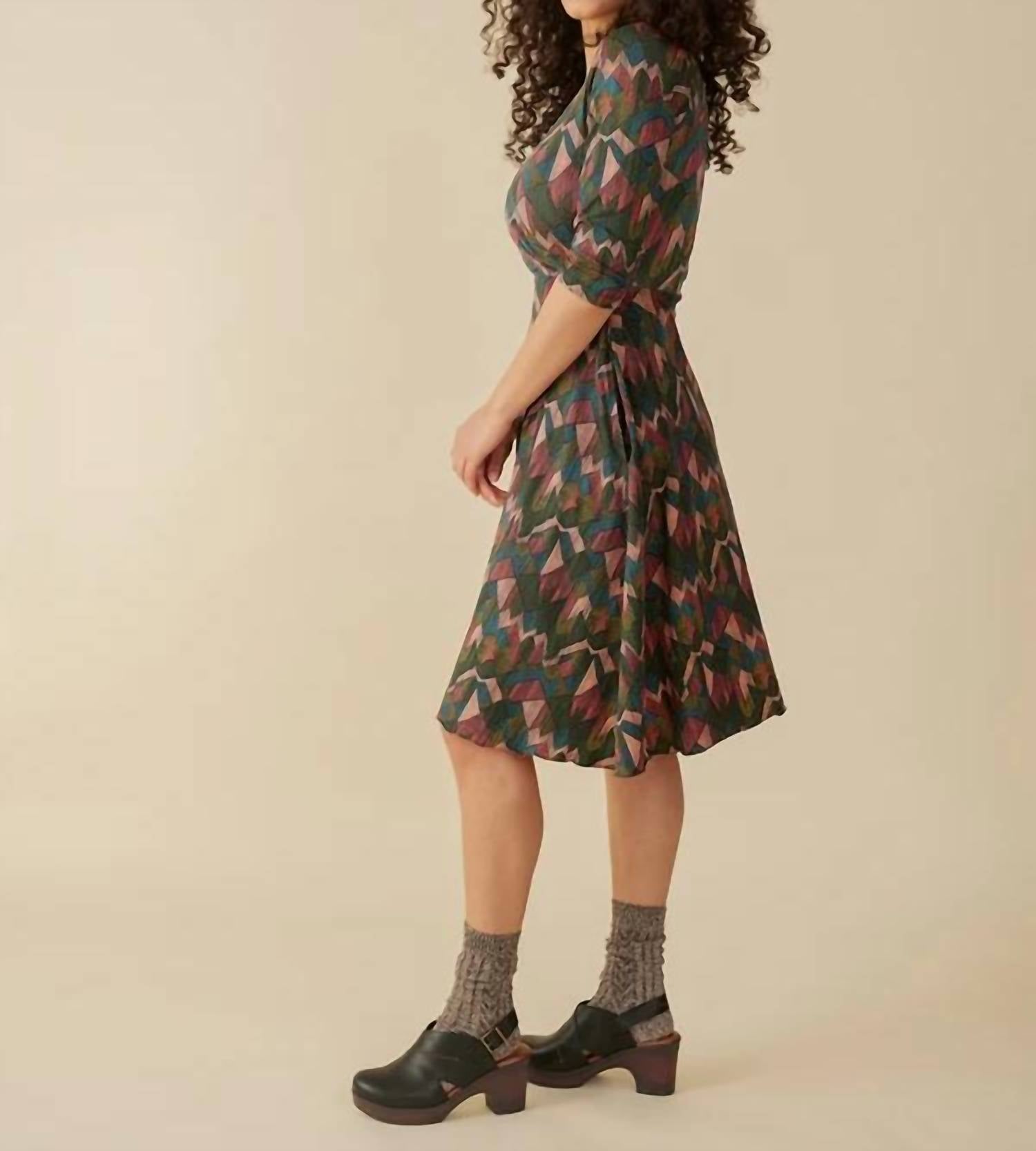 Mata Traders - Callie 3/4 Sleeve Wrap Dress