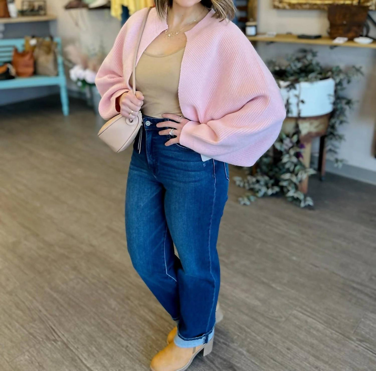 Tcec - Petal Pop Open Front Cardigan