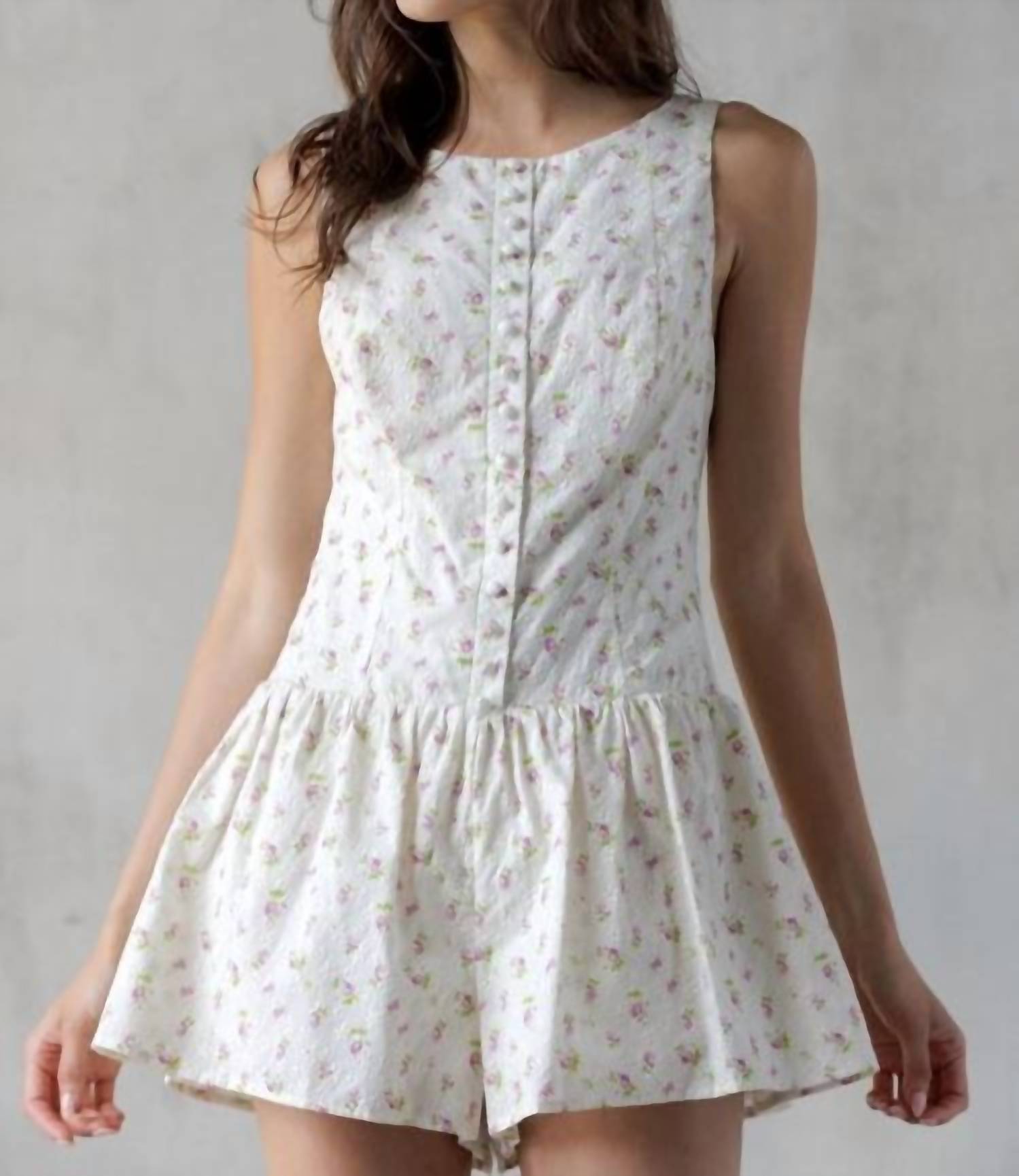 Storia - Floral Button-Down Romper