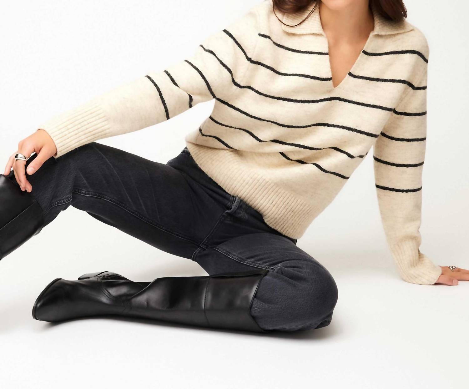 Fifteen Twenty - Lisa Stripe Long Sleeve Sweater