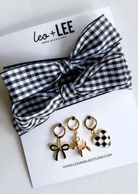 Leo & Lee Studio - Women's Gingham Shoelace Charm Set